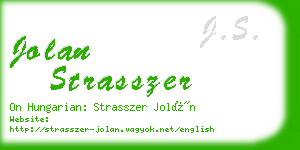 jolan strasszer business card